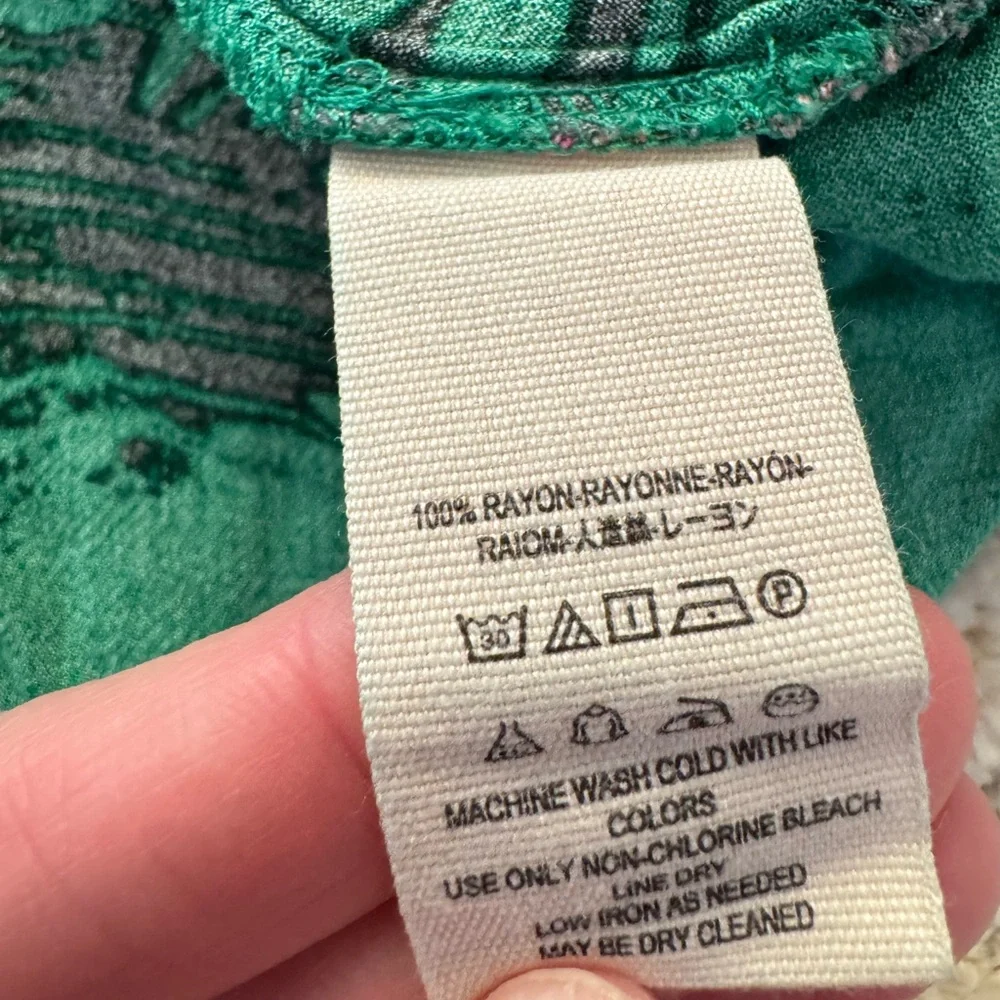 Free People Cold Shoulder Tunic‎ Dress Kelly Green Pink Size Small - Picture 3 of 6